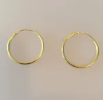 Creoler - øreringe forgyldt sølv - mellemstore Hoops (25 mm)