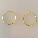 Creoler - øreringe forgyldt sølv - mellemstore Hoops (25 mm)