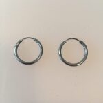 creoler øreringe hoops sort oxideret sølv