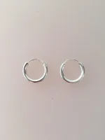 Creoler i sølv Ø 16 mm glatte hoops 3mm, Ø 16 mm, sø 3016, runde, øreringe, ørenringe, hoops, runde ringe, glatte, chunky, ægte sølv, sterling sølv, billige, god kvalitet, flotte, stilige, stilrene, biti, ribe