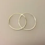 Creoler i sølv Ø 25 mm glatte hoops 2 mm mm, runde, ørenringe, øreringe, ringe, billige, ægte sølv, sterling sølv, kvalitet, smarte, biti, ribe