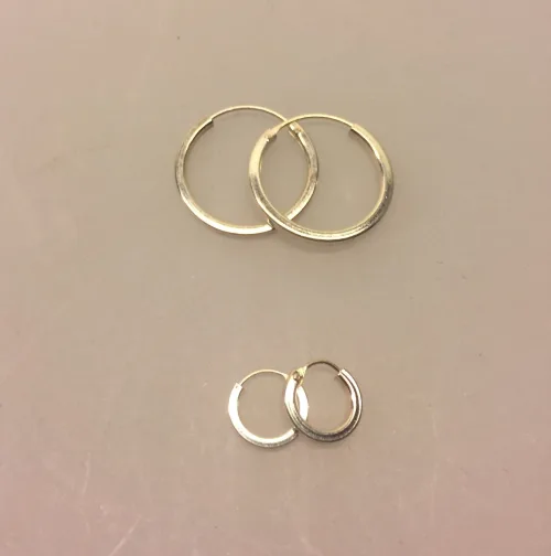 Creol øreringe i sølv - Creoler - hoops Ø20 mm kantede - Creol øreringe i sølv - Creoler "hoops" Ø10 mm kantede