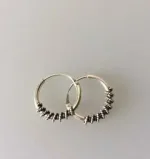 Creoler i sølv Ø 12 mm med twistet snoning, billige, ægte, sterling, holdbare, cool, Ø 12 mm Creoler sølv med twistet snoning, biti, ribe, twistet, snoet, Sølvøreringe, sølv smykker, ørenringe, øreringe, runde, ringe, hoops, creol, creoler,