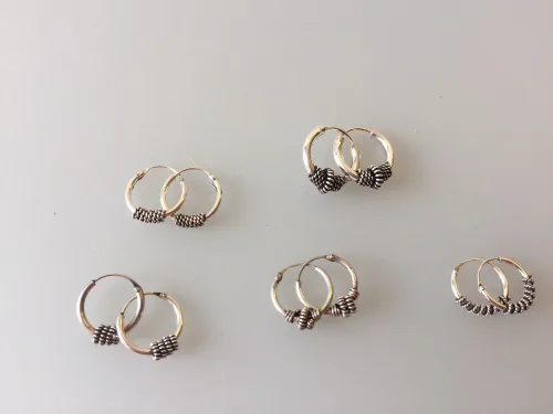 creoler sølv med oxyderet twistet snoning match