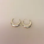 Croissant Creoler i sølv Ø 20 mm ,Creoler i sølv Ø 20 mm Croissant, Ø 20 mm Croissant Creoler sølv , hoops, creol, øreringe, ørenringe, boho, specielt, boheme, stilig, blanke, sterling sølv, ægte sølv