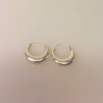 Croissant Creoler i sølv Ø 20 mm ,Creoler i sølv Ø 20 mm Croissant, Ø 20 mm Croissant Creoler sølv , hoops, creol, øreringe, ørenringe, boho, specielt, boheme, stilig, blanke, sterling sølv, ægte sølv