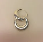 Creol øreringe i sølv - mellemstore Croissant creoler Ø 25mm