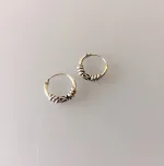 Creoler i sølv Ø 10 mm med oxyderet S-mønster og snoning, ægte, sterling sølv, billige, kvalitet, stine a, maanesten, pico, Ø 10 mm Creol øreringe sølv med oxyderet S-mønster og snoning, Sølvøreringe, sølv smykker, ørenringe, øreringe, runde, ringe, hoops, creol, creoler,