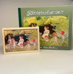 Elsa Beskow trææske med 4 puslespil - Tomtebo børnene, børnespil, børne puslespil, børnepuslespil, svensk, småland, astrid lindgren, skovnisser, paddehattefamilie, for de små, baby shower, barselsgave, dåbsgave, barnedåb, træ, træting, trææske, biti, ribe, nostalgisk, legetøj, retro,