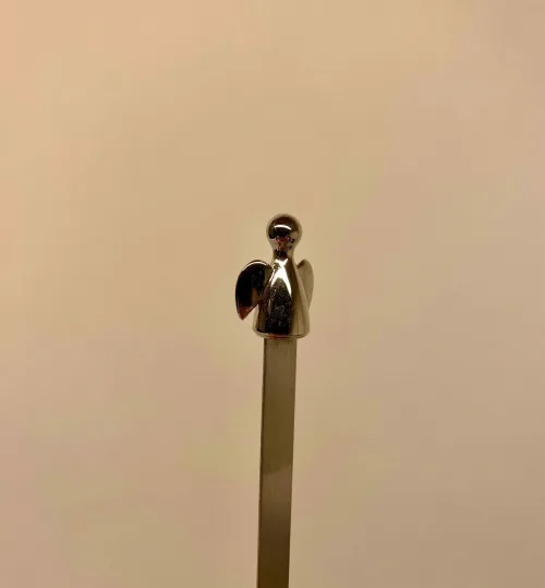 Bogmærke Stål - Blank Sølv Engel, engel, engle, skytsengel, læsehest, bogorm, læse, bøger, elsker, gaveide, symbolsk, fin, design, lækker, flot, fin, biti, ribe