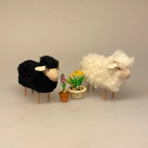 Får - Træ og Uld - Lille Hvidt, Får - træ og uld - lille sort