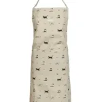 Forklæde i Bomuld med tryk - Unisex - Katte, katteforklæde, køkken, tekstiler, praktisk, smart, flot, lækkert, kvalitet, kattemotiv, tryk, forskellige, purrfect, sophie allport, engelsk, til mænd, til damer, madlavning, grill, weber, finere, kokkerere, biti, ribe