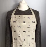 Forklæde i Bomuld med tryk - Unisex - Katte