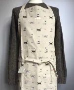 Forklæde i Bomuld med tryk - Unisex - Katte