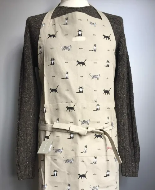 Forklæde i Bomuld med tryk - Unisex - Katte