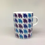 Krus - porcelæn med elge Blå/lilla