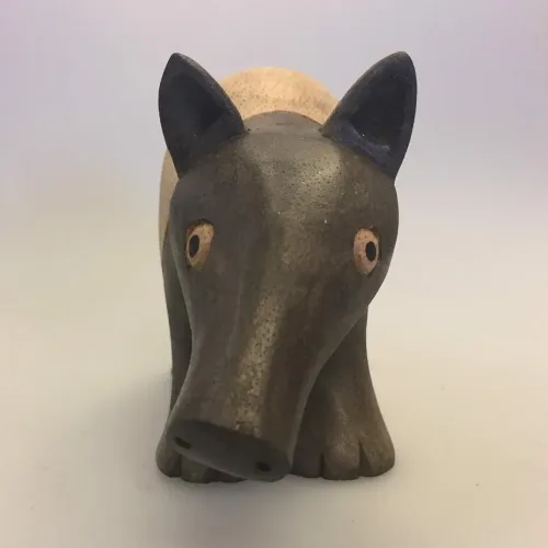 Tapir - Håndskåret af Træ, schabrackentapir, mellem, cw-39M, tapirer, tapirpapir, sjove, vilde, dyr, zoo, zoologisk have, myresluger, tryne, gris, bælte, træfigur, trædyr, håndlavet, håndsnittede, håndlavede, træskærearbejde, træsnit, trædyr, dyr af træ, zoolog, biologi, færdig, biolog, dyrepasser, symbolsk, gave, gaveide, biti, ribe