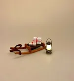 miniature Lygte sølv der kan lyse, batteri, mini, minilygte, staldlygte, dukkehuslampe, lanterne, lygte, miniature, nisselygte, nisselanterne, staldlygte, nissebo, nissedør, nisserne, til nissen, lys i mørket, til, dukkehuset, dukkehusting, nisseting, biti, ribe