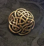 Vikinge broche i bronze - Keltisk flet "Evigheden"