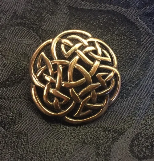 Vikinge broche i bronze - Keltisk flet "Evigheden"