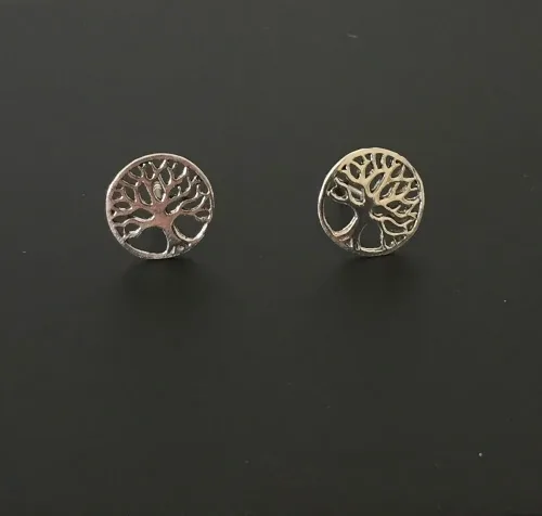 livets træ yggdrasil livstræet vikingesmykker viking smykke øreringe sølv ørestikker