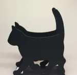 Servietholder metal - Kat sort