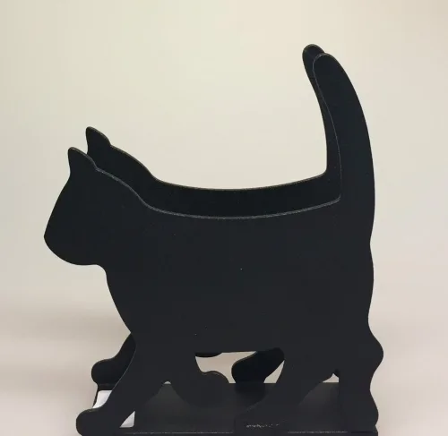 Servietholder metal - Kat sort