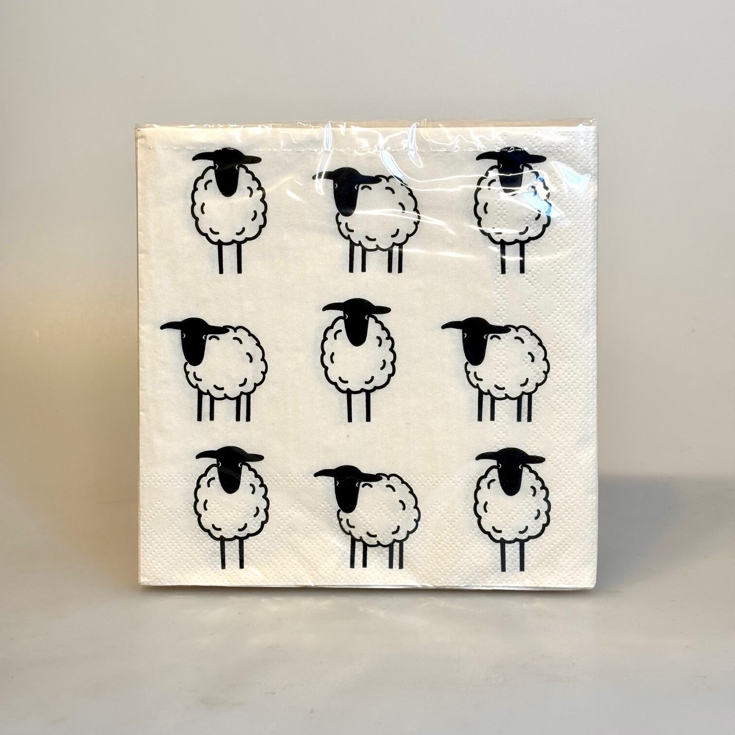 Servietter natur hvide med Får, marsken, vadehavet, nationalpark, souvenir, ribe, vadehavslam, vestkysten, fåreflokke, ting med, får, lam, marsklam, påskeservietter, påskelam, biti