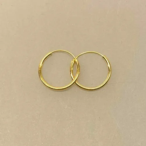 Creoler - Ø 18 mm Øreringe Forgyldt Sølv - Glatte Hoops 1,5 mm, søg, 1518, tynde, små, fine, billige, tilbud, sætpris, kvalitet, holdbare, ægte, runde, ringe, øreringe, ørenringe, hoops, creol, creoler, ægte, guld, forgyldt, guldbelagt, billige, god kvalitet, flotte, enkle, maanesten,