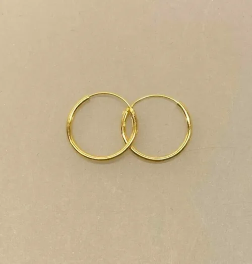 Creoler - Ø 18 mm Øreringe Forgyldt Sølv - Glatte Hoops 1,5 mm, søg, 1518, tynde, små, fine, billige, tilbud, sætpris, kvalitet, holdbare, ægte, runde, ringe, øreringe, ørenringe, hoops, creol, creoler, ægte, guld, forgyldt, guldbelagt, billige, god kvalitet, flotte, enkle, maanesten,