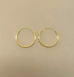 Creoler - Ø 18 mm Øreringe Forgyldt Sølv - Glatte Hoops 1,5 mm, søg, 1518, tynde, små, fine, billige, tilbud, sætpris, kvalitet, holdbare, ægte, runde, ringe, øreringe, ørenringe, hoops, creol, creoler, ægte, guld, forgyldt, guldbelagt, billige, god kvalitet, flotte, enkle, maanesten,