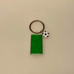 Nøglering Fodbold og Boldbane, fodbold, fodboldspiller, fodboldbane, dommer, em, vm, serie, uefa, gave, sport, gaveide, nøglering, ting med, konfirmation, symbolsk, biti, ribe, flot, til dreng,