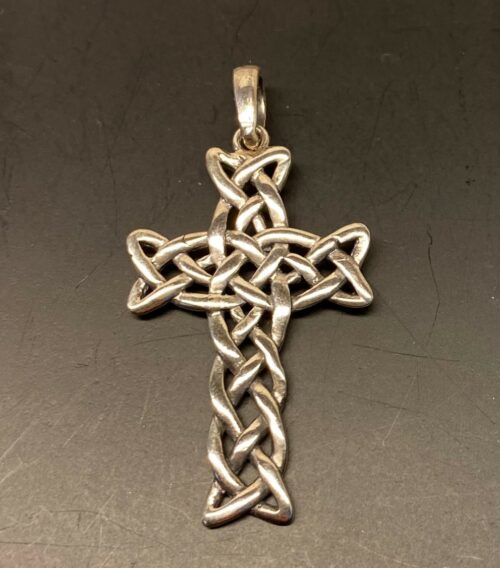 Vedhæng i sølv - Kors keltisk Flet