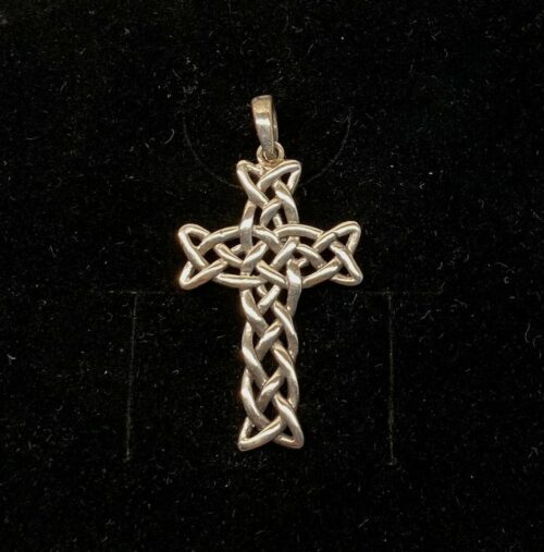 Vedhæng i sølv - Kors keltisk Flet