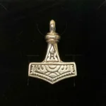 Vikingevedhæng i sølv- Thorshammer tosidet massiv - stor