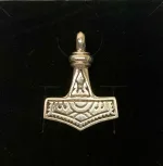 Vikingevedhæng i sølv- Thorshammer tosidet massiv - stor