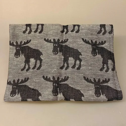 Viskestykke vævet - Hør/Bomuld - sort/grå Elge lille - Viskestykke vævet - Hør/Bomuld - sort/grå Elge, natur, naturmaterialer, svensk design, sverige, elg, elge, moose, elsdyr, ting med elge, elgeting, tekstiler, textil, køkkentekstiler, nordisk, design, kvalitet, oøkologisk, biri, ribe