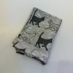 Viskestykke Vævet med Hør - Katte Sort, Viskestykke vævet - Hør/Bomuld - sort/grå Katte lille, katteting, katteviskestykke, catlover, kat, katte, med katte, vævet, lækkert, svensk, tekstil, textil, køkkenting, køkkentekstiler, smart, killing, mis, catlady, flot, enkelt, smart, lækkert, specielt, biti, ribe,