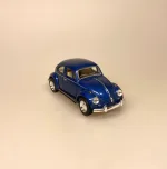 Bil metal VW - Folkevogn Bobbel - Classic Blå Metallic, folkevogn, boble, bobbel, nedgroet negl, asfalt, vw, volkswager, retro, modelbil, legetøjsbil, kopi, original, modelbil, modelbiler, samlere, samlerobjekt, gaveide, kørekort, ny bil, symbolsk,