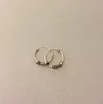 Ø 12 mm Creoler sølv med S-mønster og glat bånd, biti, ribe, vikingesmykker, Sølvøreringe, sølv smykker, ørenringe, øreringe, runde, ringe, hoops, creol, creoler,ægte, billige, stærke, holdbare, flotte, cool, hippie, boho, rå, maanesten, stine a, corydon