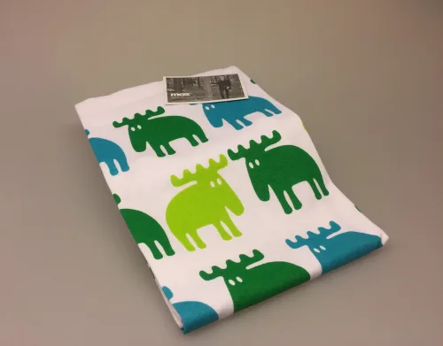 Viskestykke Bomuld med tryk - Elge grøn/turkis, Viskestykke Bomuld med tryk - Elge grøn/turkis, viskestykke, nordisk, svensk, design, kvalitet, elg, elge, elgsdyr, älg, moose, elks, sjovt, gaveidé, julegave, jagt, køkken, madlavning, kok, grøn, grønne farver, moderne, biti, ribe