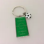 Nøglering Fodbold og Boldbane, fodbold, fodboldspiller, fodboldbane, dommer, em, vm, serie, uefa, gave, sport, gaveide, nøglering, ting med, konfirmation, symbolsk, biti, ribe, flot, til dreng,