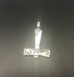 Vikingevedhæng i sølv- Thorshammer massiv med runer