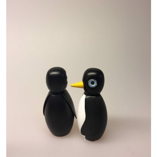 Pingvin - håndlavet af træ - lille