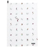 Viskestykke Bomuld med tryk - skiløbere