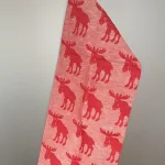 Viskestykke Vævet med Hør - Elge Rød