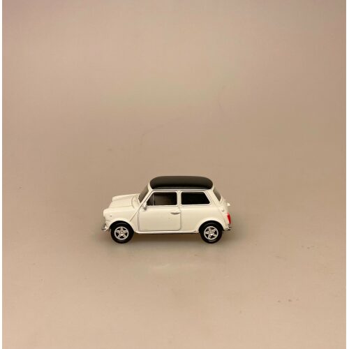 Mini Cooper - Morris Minor Lille - Hvid, morris, mascot, mini, modelbil, hvid, metal, kvalitet, kan køre, soltag, original, dekorativ, symbolsk, rigtig, gave, kørekort, ny bil, biti, ribe