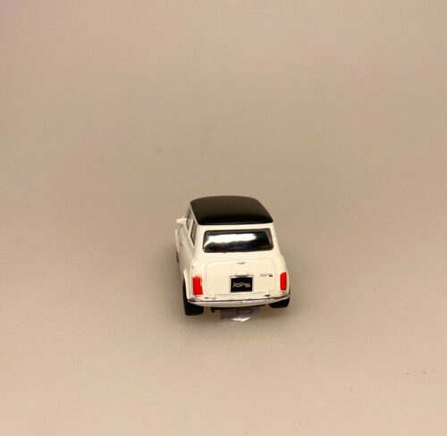Mini Cooper - Morris Minor Lille - Hvid, morris, mascot, mini, modelbil, hvid, metal, kvalitet, kan køre, soltag, original, dekorativ, symbolsk, rigtig, gave, kørekort, ny bil, biti, ribe