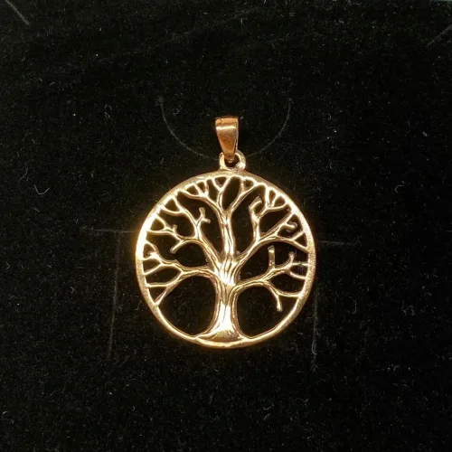 Vikinge vedhæng i bronze - Livets træ - rund Yggdrasil, vikingesmykker, original, ægte, guld, kobber, bronze, museumssmykker, livtræet, gave, gaveide, kobberbryllup, kopi, smykker, fund, ribe, aser, gamle, nordisk, danske, mytologi,