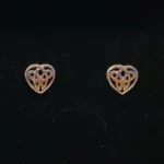 Vikinge Ørestikkere Sølv - Keltisk Flet Hjerte, kærlighed, symbol på kærlighed, kærlighedssymbol, keltisk flet, evigheden, eternity, infinity, evig kærlighed, gave, gaveide, bryllup, forlovelse, bryllupsdag, sølv hjerter, sølvhjerte, ørestikkere, sølv øreringe, ægte sølv, ren sølv, sterling sølv, vikingesmykker, vikinger, vikingetiden, museums smykker, museumssmykker, kopier, vikingekopi, fund, vikingefund, nordiske, mytologi, aser, asatro, de gamle guder, nordiske guder, historiske smykker, biti, ribe